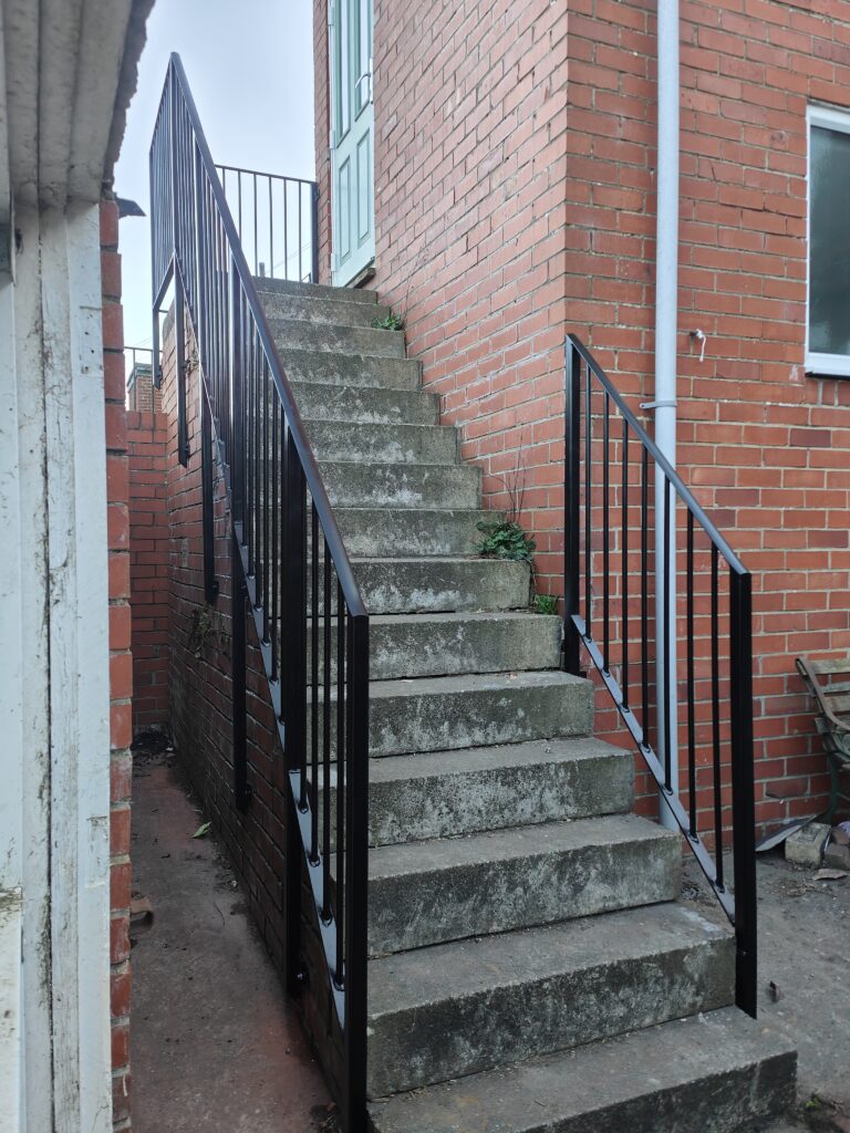 New steel handrail